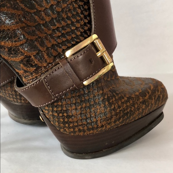 Michael Kors | Embossed Python Ankle Boot - Picture 4 of 8